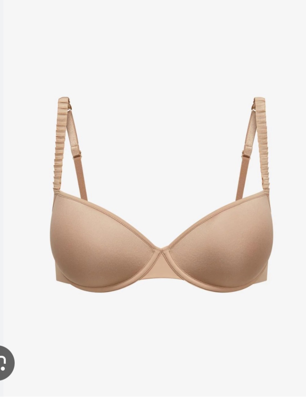 ThirdLove Nude Ruffled Strap Underwire Bra size 36 A1/2